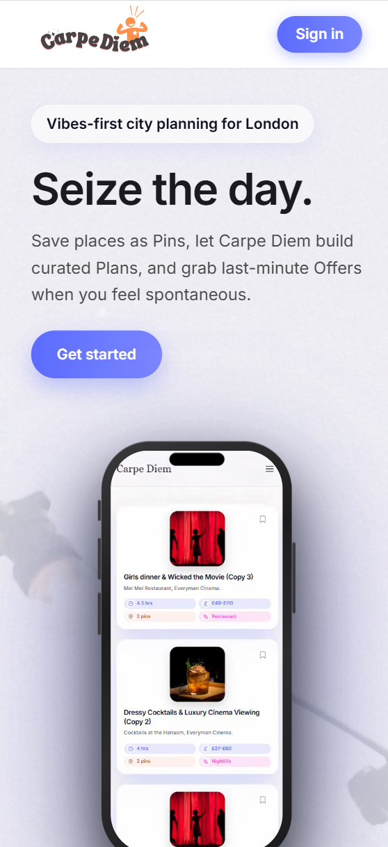 Carpe Diem app preview
